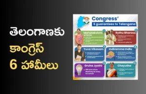 Congress 6 Guarantees to Telangana